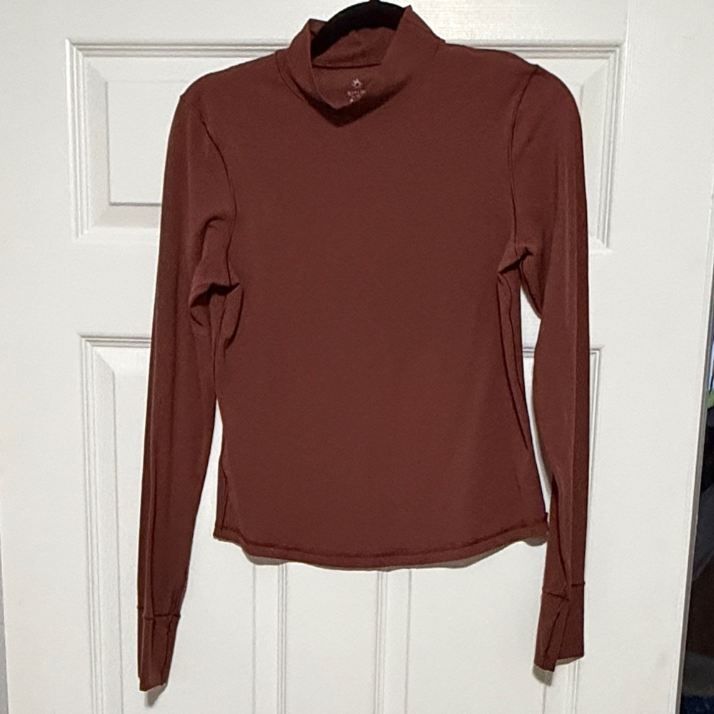 Women's Brown Long Sleeve Top